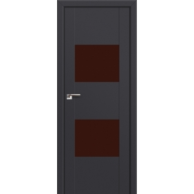 Двери эксклюзивные Profildoors Серия U модерн, модель 21U, Антрацит, Lacobel коричневый лак