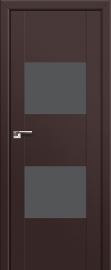 Profildoors Серия U модерн, модель 21U, Темно-коричневый, Lacobel серебро