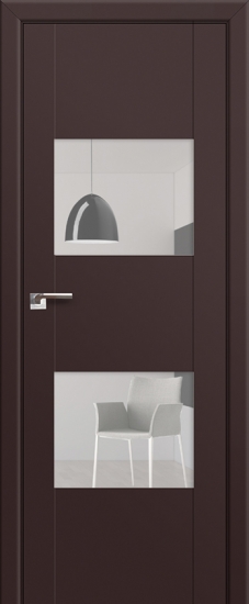 Profildoors Серия U модерн, модель 21U, Темно-коричневый, Lacobel зеркало