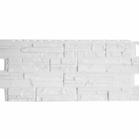 Сайдинг Фасадные панели (цоколь) Дачный Сланец белый