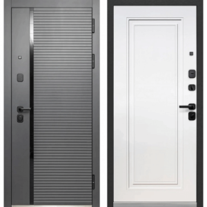 Luxor Горизонталь Нео Сатин графит - Эмалит белый