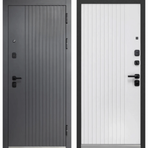 Luxor Вертикаль Сатин графит - Эмалит белый