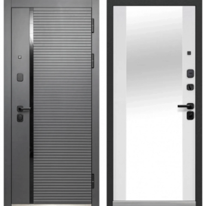 Luxor Горизонталь Зеркало Сатин графит - Эмалит белый