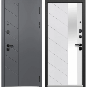 Luxor Пирамида Зеркало Сатин графит - Эмалит белый