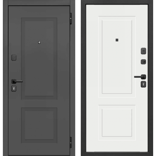 Дверь Гарда Графит - Эмалит белый