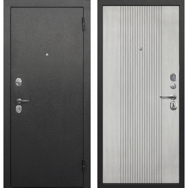 Дверь Гарда Nova серебро Антик серебро - Белый ясень