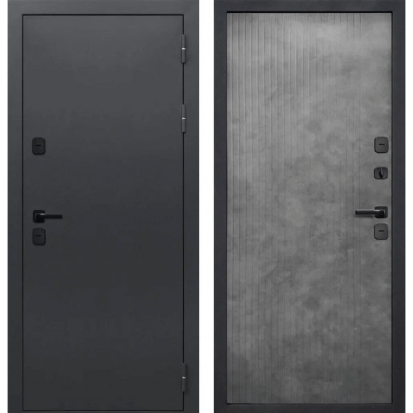 Дверь Гарда ISOTERMA Букле графит - Бетон лофт грей