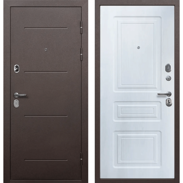 Дверь Гарда Толстяк Медный Антик - Белый ясень