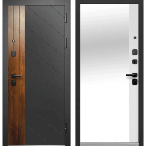 Luxor Диагональ Зеркало Антрацит софт - Эмалит белый