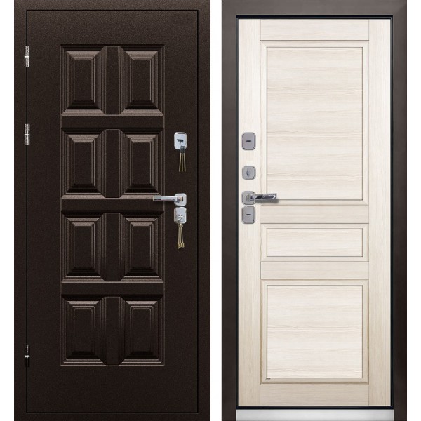 Металлическая дверь Промет Винтер ТЕРМОРАЗРЫВ Белёный Дуб (А)