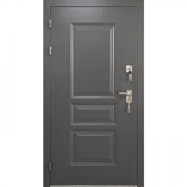 Металлическая дверь Промет Винтер ТЕРМОРАЗРЫВ Графит Бланко