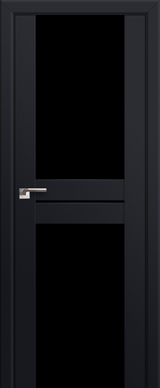 Profildoors Серия U модерн, модель 10U, Черный, Черный триплекс