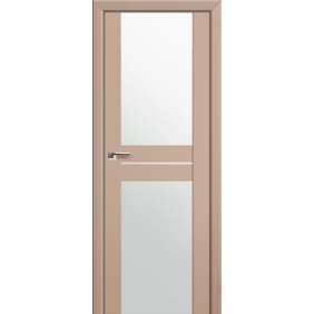 Двери остекленные Profildoors Серия U модерн, модель 10U, Капучино, Белый триплекс
