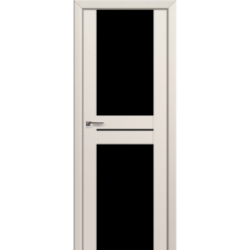 Двери остекленные Profildoors Серия U модерн, модель 10U, Магнолия, Черный триплекс