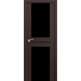 Двери эксклюзивные Profildoors Серия U модерн, модель 10U, Темно-коричневый, Черный триплекс
