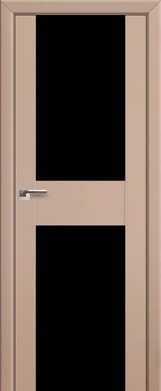 Profildoors Серия U модерн, модель 11U, Капучино, Черный триплекс