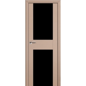 Profildoors Серия U модерн, модель 11U, Капучино, Черный триплекс