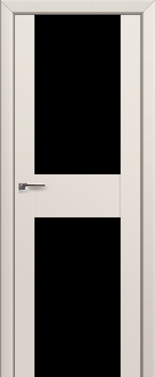 Profildoors Серия U модерн, модель 11U, Магнолия, Черный триплекс