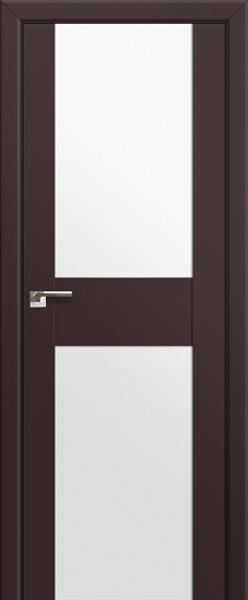 Profildoors Серия U модерн, модель 11U, Темно-коричневый, Белый триплекс