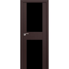 Двери остекленные Profildoors Серия U модерн, модель 11U, Темно-коричневый, Черный триплекс