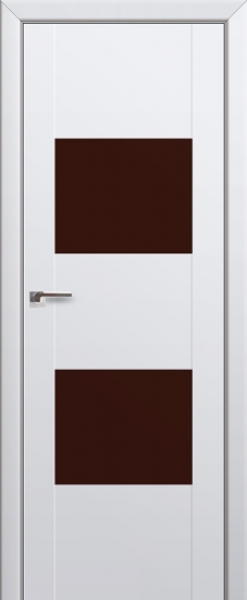 Profildoors Серия U модерн, модель 21U, Аляска, Lacobel коричневый лак