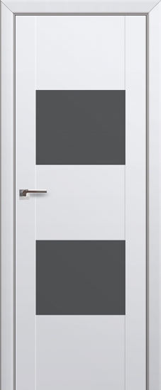 Profildoors Серия U модерн, модель 21U, Аляска, Lacobel серебро