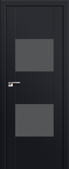 Profildoors Серия U модерн, модель 21U, Черный, Lacobel серебро