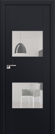 Profildoors Серия U модерн, модель 21U, Черный, Lacobel зеркало