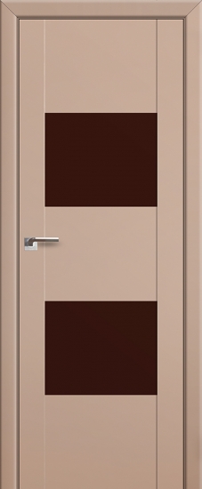 Profildoors Серия U модерн, модель 21U, Капучино, Lacobel коричневый лак