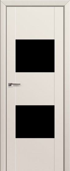 Profildoors Серия U модерн, модель 21U, Магнолия, Lacobel черный лак