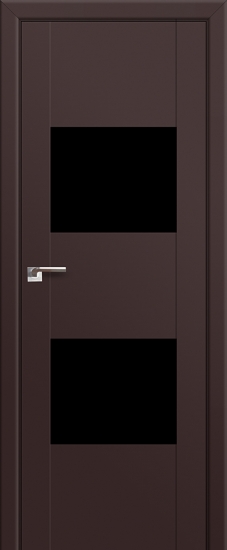Profildoors Серия U модерн, модель 21U, Темно-коричневый, Lacobel черный лак