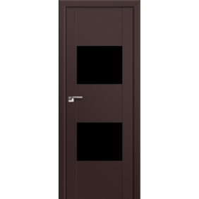 Profildoors Серия U модерн, модель 21U, Темно-коричневый, Lacobel черный лак