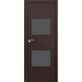 Двери эксклюзивные Profildoors Серия U модерн, модель 21U, Темно-коричневый, Lacobel серебро