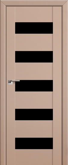 Profildoors Серия U модерн, модель 29U, Капучино, Черный триплекс