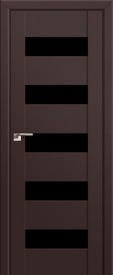 Profildoors Серия U модерн, модель 29U, Темно-коричневый, Черный триплекс