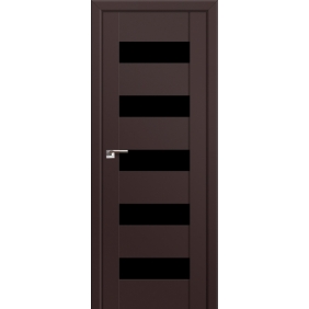 Profildoors Серия U модерн, модель 29U, Темно-коричневый, Черный триплекс