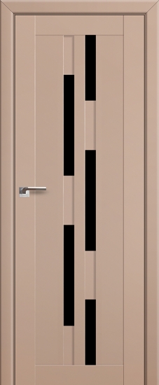 Profildoors Серия U модерн, модель 30U, Капучино, Черный триплекс