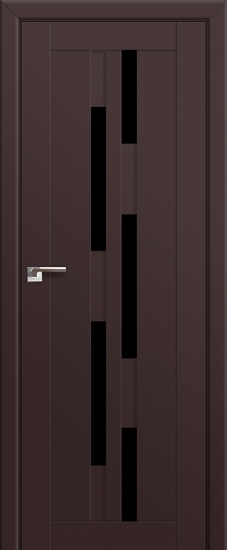 Profildoors Серия U модерн, модель 30U, Темно-коричневый, Черный триплекс