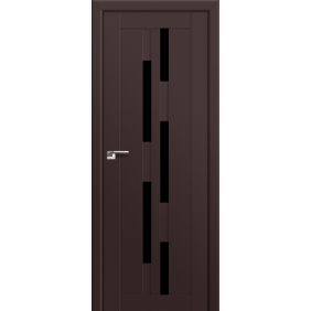 Profildoors Серия U модерн, модель 30U, Темно-коричневый, Черный триплекс