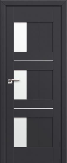 Profildoors Серия U модерн, модель 35U, Антрацит, Белый триплекс