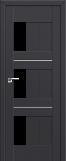 Profildoors Серия U модерн, модель 35U, Антрацит, Черный триплекс