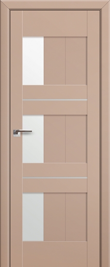 Profildoors Серия U модерн, модель 35U, Капучино, Белый триплекс