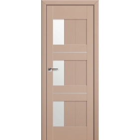 Profildoors Серия U модерн, модель 35U, Капучино, Белый триплекс