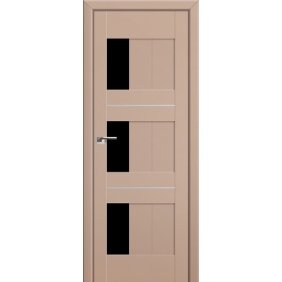 Profildoors Серия U модерн, модель 35U, Капучино, Черный триплекс