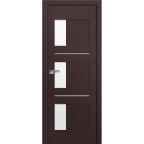 Profildoors Серия U модерн, модель 35U, Темно-коричневый, Белый триплекс