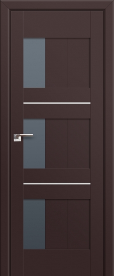 Profildoors Серия U модерн, модель 35U, Темно-коричневый, графит
