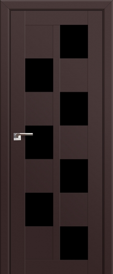 Profildoors Серия U модерн, модель 36U, Темно-коричневый, Черный триплекс