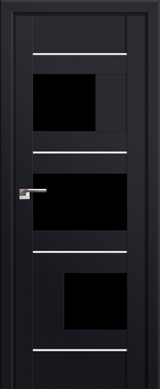 Profildoors Серия U модерн, модель 39U, Черный, Черный триплекс
