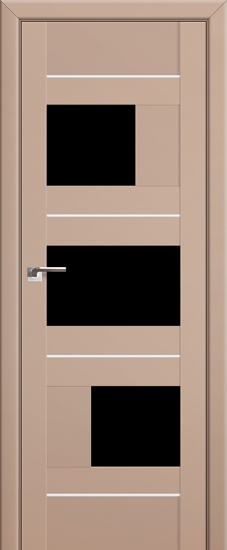 Profildoors Серия U модерн, модель 39U, Капучино, Черный триплекс