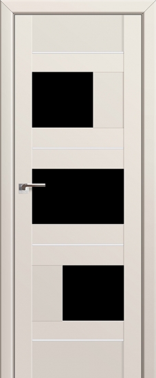 Profildoors Серия U модерн, модель 39U, Магнолия, Черный триплекс